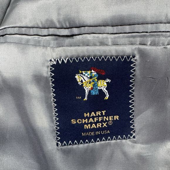 Hart Schaffner Marx Loro Piana 100% Cashmere Blazer Sz 46R Herringbone - Picture 13 of 16